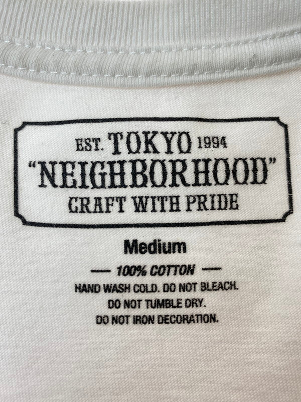【中古品】【メンズ】 NEIGHBORHOOD ネイバーフッド TABLOID-2 C-TEE.SS ショートスリーブTシャツ 半袖Tシャツ トップス 142-240722-yn-08-min サイズ：M カラー：ホワイト 万代Net店