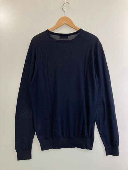 【中古品】【メンズ】 JOHN SMEDLEY ジョンスメドレー COTTON KNIT シーアイランドコットンニット 30ゲージ トップス  141-240703-yn-22-min サイズ：M カラー：ネイビー 万代Net店