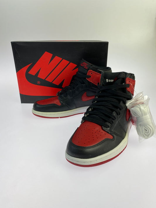 【中古美品】【メンズ】 NIKE ナイキ AIR JORDAN 1 RETRO HIGH OG 555088-001 エアジョーダン 1 レトロ ハイ オージー スニーカー 靴 160-240412-yn-08-min サイズ：27.0cm US9 カラー：BLACK/VARSITY RED-WHITE 万代Net店