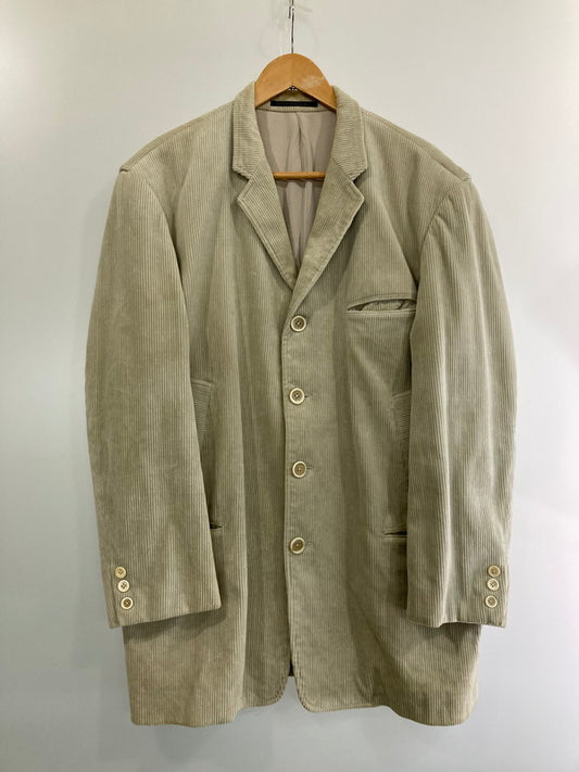 【中古品】【メンズ】 Yohji Yamamoto POUR HOMME ヨウジヤマモトプールオム HP-J04-007/93AW ハンドウォームポケット付き オーバーサイズ コーデュロイ ジャケット アウター 140-240403-as-01-min サイズ：S カラー：アイボリー 万代Net店