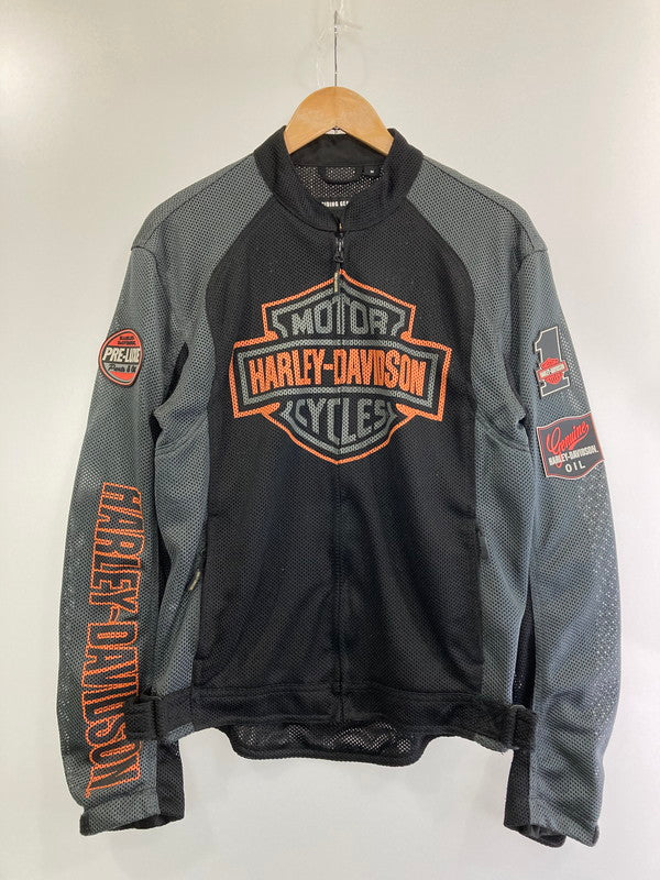 【中古品】【メンズ】 HARLEY DAVIDSON ハーレーダビッドソン BAR & SHIELD LOGO MESH JACKET 98233-13VM メッシュジャケット ライトアウター 145-240409-yn-07-min サイズ：M カラー：ブラック/グレー 万代Net店