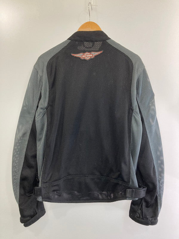 【中古品】【メンズ】 HARLEY DAVIDSON ハーレーダビッドソン BAR & SHIELD LOGO MESH JACKET 98233-13VM メッシュジャケット ライトアウター 145-240409-yn-07-min サイズ：M カラー：ブラック/グレー 万代Net店