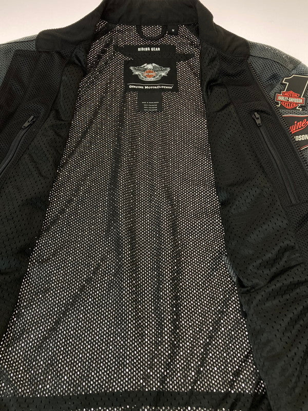 【中古品】【メンズ】 HARLEY DAVIDSON ハーレーダビッドソン BAR & SHIELD LOGO MESH JACKET 98233-13VM メッシュジャケット ライトアウター 145-240409-yn-07-min サイズ：M カラー：ブラック/グレー 万代Net店