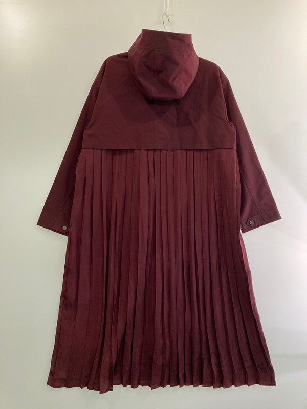 【中古美品】【レディース】 ROSE BUD ローズバッド バックプリーツフーデッドコート 600-9220021 アウター 170-240430-yn-24-min サイズ：F カラー：ボルドー 万代Net店