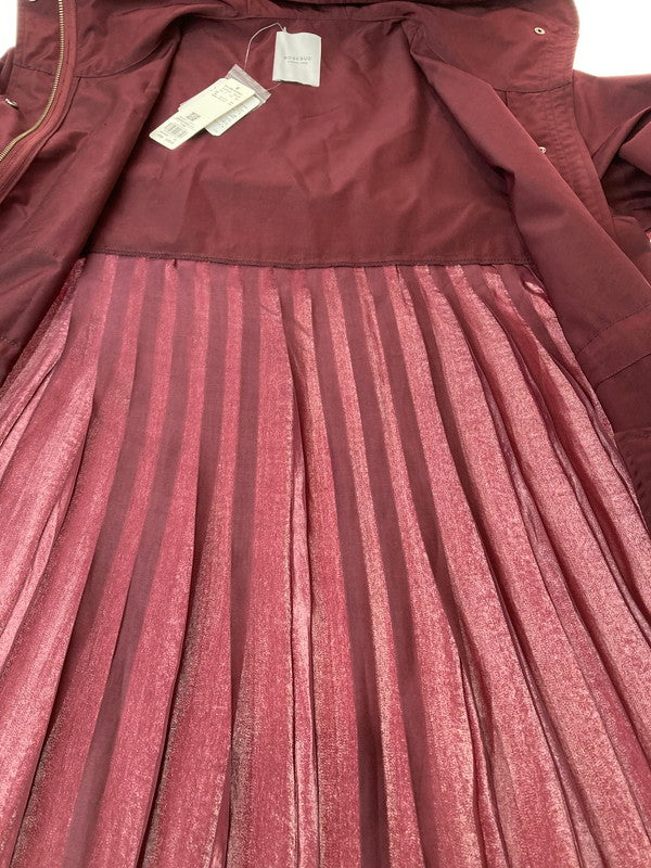 【中古美品】【レディース】 ROSE BUD ローズバッド バックプリーツフーデッドコート 600-9220021 アウター 170-240430-yn-24-min サイズ：F カラー：ボルドー 万代Net店