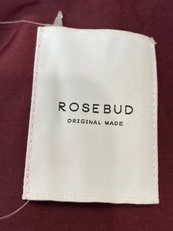 【中古美品】【レディース】 ROSE BUD ローズバッド バックプリーツフーデッドコート 600-9220021 アウター 170-240430-yn-24-min サイズ：F カラー：ボルドー 万代Net店