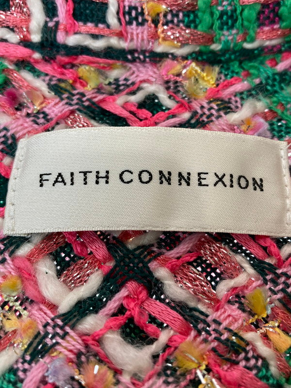 【中古品】【メンズ/レディース】  FAITH CONNEXION 22SS TWEED SHIRTS EMS22227 フェイスコネクション ツイードシャツ トップス 141-240409-yn-02-min サイズ：XS カラー：マルチカラー 万代Net店