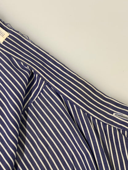 【中古品】【メンズ】  ISSEY MIYAKE COTTON LABEL STRIPE SHIRT イッセイミヤケ バンドカラーストライプシャツ 長袖シャツ トップス 140-240703-yn-05-min カラー：ブルー系/ホワイト 万代Net店