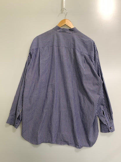 【中古品】【メンズ】  ISSEY MIYAKE COTTON LABEL STRIPE SHIRT イッセイミヤケ バンドカラーストライプシャツ 長袖シャツ トップス 140-240703-yn-05-min カラー：ブルー系/ホワイト 万代Net店