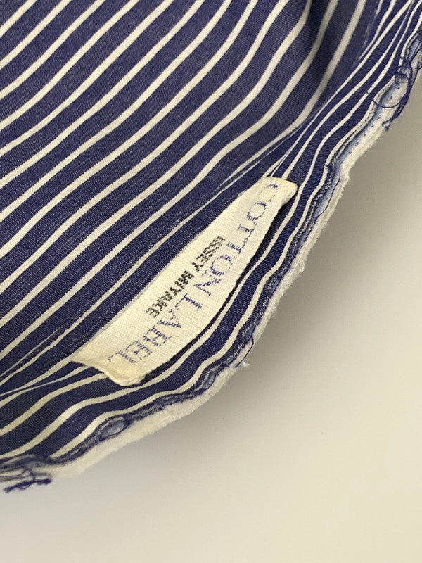 【中古品】【メンズ】  ISSEY MIYAKE COTTON LABEL STRIPE SHIRT イッセイミヤケ バンドカラーストライプシャツ 長袖シャツ トップス 140-240703-yn-05-min カラー：ブルー系/ホワイト 万代Net店