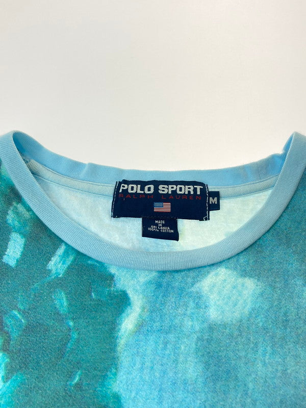 【中古品】【メンズ】 POLO SPORTS ポロスポーツ 90’s SURF OVP TEE サーフ プリントTシャツ 半袖Tシャツ トップス 146-240409-yn-25-min サイズ：M カラー：ライトブルー 万代Net店