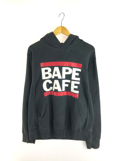 【現状渡し品】【メンズ】 A BATHING APE アベイシングエイプ 90年代 ヴィンテージ ロゴ プルオーバー フーディー APEタグ BAPE CAFE パーカー トップス 142-251114-yy-03-tag サイズ：M カラー：ブラック 万代Net店