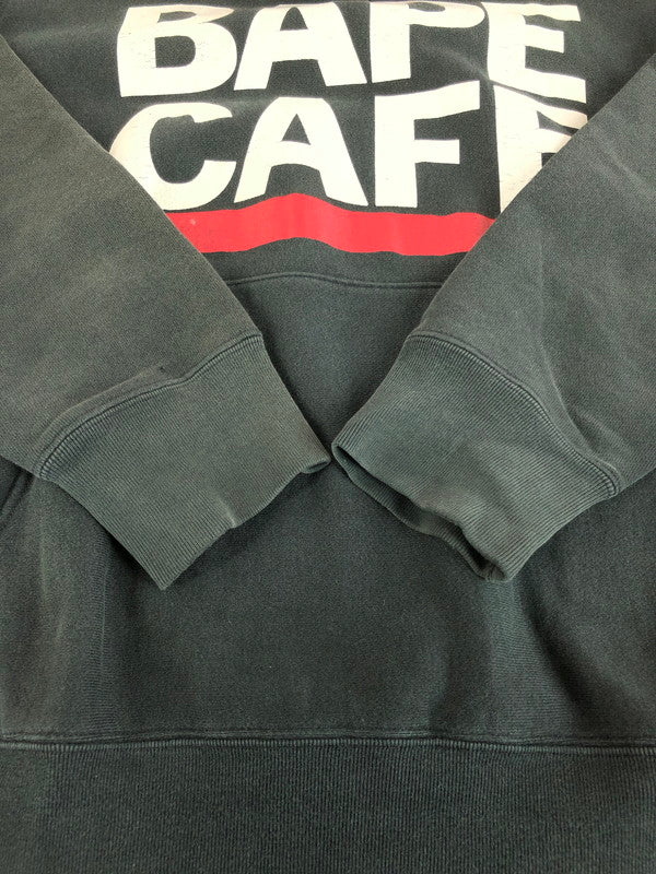 【現状渡し品】【メンズ】 A BATHING APE アベイシングエイプ 90年代 ヴィンテージ ロゴ プルオーバー フーディー APEタグ BAPE CAFE パーカー トップス 142-251114-yy-03-tag サイズ：M カラー：ブラック 万代Net店