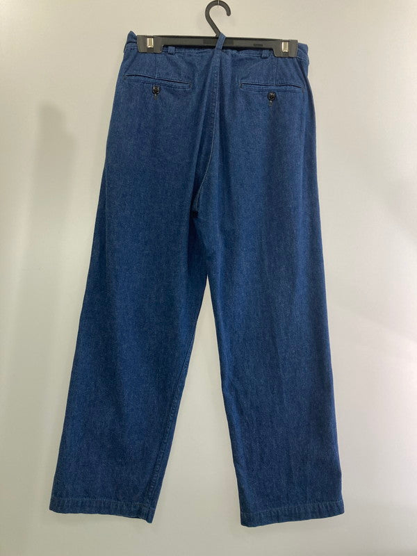 【中古品】【メンズ】  OR SLOW オアスロウ 21SS TWO TUCK DENIM WIDE TROUSER デニム パンツ 151-241004-cn-9-min サイズ：XS カラー：インディゴ 万代Net店