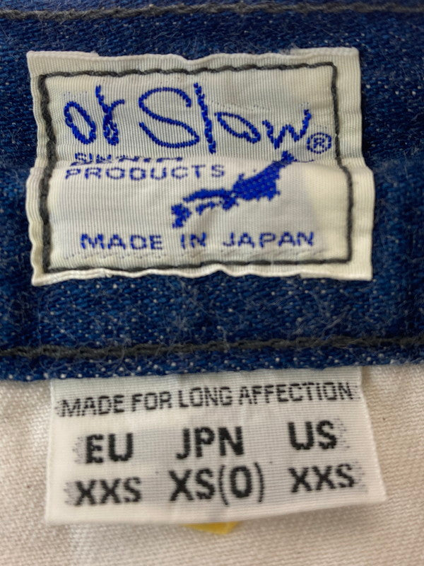 【中古品】【メンズ】  OR SLOW オアスロウ 21SS TWO TUCK DENIM WIDE TROUSER デニム パンツ 151-241004-cn-9-min サイズ：XS カラー：インディゴ 万代Net店