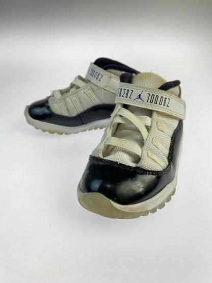 【中古品】【キッズ】 NIKE ナイキ AIR JORDAN 11 RETRO TD 378040-100 エアジョーダン11レトロ TD キッズスニーカー 靴 174-240416-jt-01-min サイズ：US 9C 15cm カラー：BLACK/WHITE 万代Net店