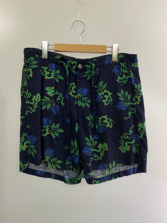 【中古品】【メンズ】 UNUSED アンユーズド UW0651 ROSE PATTERN SHORTS パンツ ボトムス 151-240813-ks-36-min サイズ：2 カラー：ネイビー 万代Net店