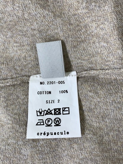 【中古品】【メンズ】 crepuscule クレプスキュール HENRY NECK L/S 2201-005 ヘンリーネック ロングスリーブ トップス 140-240703-yn-09-min サイズ：2 カラー：ベージュ 万代Net店