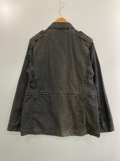 【中古品】【メンズ】  STUDIO ECRU M-65 TYPE MILITARY JACKET F2174 スタジオエクリュ ミリタリージャケット アウター 140-240703-yn-19-min サイズ：L カラー：ブラック 万代Net店