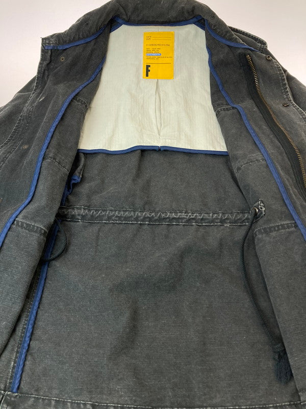 【中古品】【メンズ】  STUDIO ECRU M-65 TYPE MILITARY JACKET F2174 スタジオエクリュ ミリタリージャケット アウター 140-240703-yn-19-min サイズ：L カラー：ブラック 万代Net店