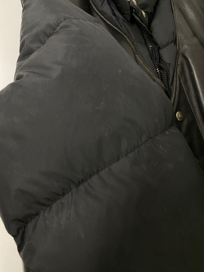 【中古品】【メンズ】  SCHOTT ショット 90S 2WAY LEATHER DOWN JACKET レザ－ダウンジャケット アウター 146-240410-ks-9-min サイズ：40 カラー：ブラック 万代Net店