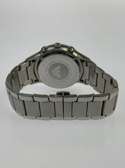 【中古美品】【メンズ】 Emporio Armani エンポリオ・アルマーニ レナート クロノグラフ クォーツ腕時計 AR-11164　腕時計 時計 197-240420-jt-15-min カラー：シルバー/ネイビー 万代Net店