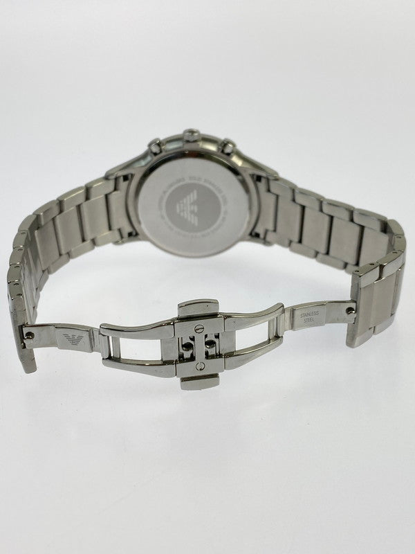 【中古美品】【メンズ】 Emporio Armani エンポリオ・アルマーニ レナート クロノグラフ クォーツ腕時計 AR-11164　腕時計 時計 197-240420-jt-15-min カラー：シルバー/ネイビー 万代Net店