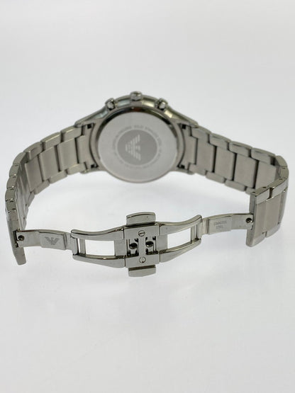 【中古美品】【メンズ】 Emporio Armani エンポリオ・アルマーニ レナート クロノグラフ クォーツ腕時計 AR-11164　腕時計 時計 197-240420-jt-15-min カラー：シルバー/ネイビー 万代Net店