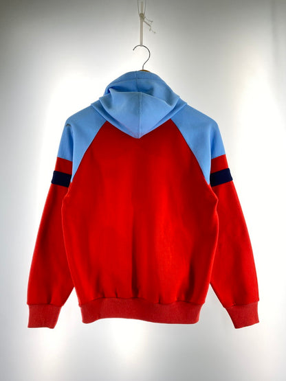 【中古品】【メンズ】 CLUB ADIDAS クラブ アディダス ACB-396 デサント期 80S HALF ZIP PARKA 1980年代 ハーフジップパーカー メンズ パーカー トップス 146-260410-KS-10-min カラー：レッド/ライトブルー 万代Net店