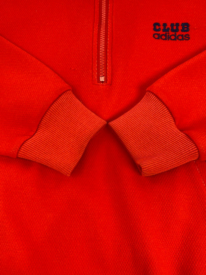 【中古品】【メンズ】 CLUB ADIDAS クラブ アディダス ACB-396 デサント期 80S HALF ZIP PARKA 1980年代 ハーフジップパーカー メンズ パーカー トップス 146-260410-KS-10-min カラー：レッド/ライトブルー 万代Net店