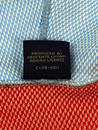 【中古品】【メンズ】 CLUB ADIDAS クラブ アディダス ACB-396 デサント期 80S HALF ZIP PARKA 1980年代 ハーフジップパーカー メンズ パーカー トップス 146-260410-KS-10-min カラー：レッド/ライトブルー 万代Net店