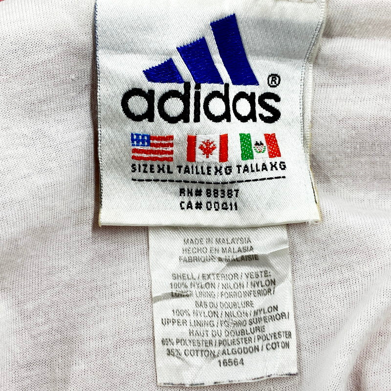 【中古品】【メンズ】 adidas アディダス 90S NYLON JACKET ナイロンジャケット パフォーマンスロゴ 刺繍 アウター 146-240712-ay-39-izu サイズ：XL カラー：レッド 万代Net店