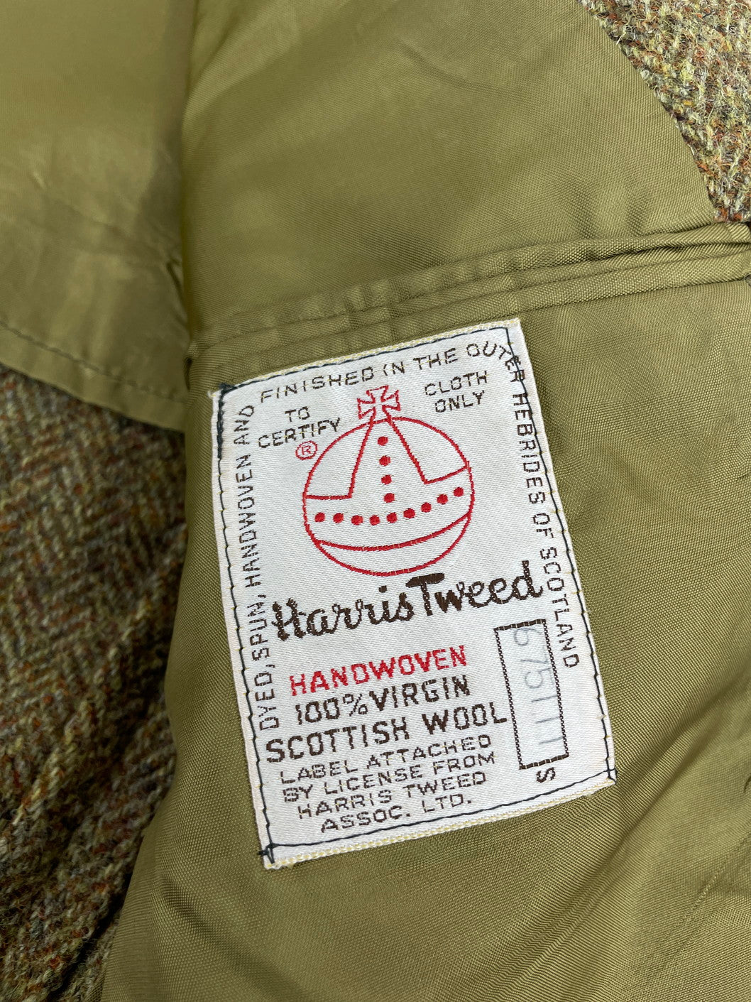 【中古品】【メンズ】 HARRIS TWEED ハリスツイード SEARS 60’S TAILORRED JACKET テーラードジャケット 146-250119-NK-15-yok カラー：ブラウン系 万代Net店