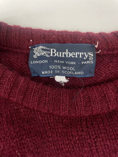 【中古品】【メンズ】 Burberrys バーバリーズ 70-80S ウールニット スコットランド製 146-240825-NK-22-yok カラー：レッド系 万代Net店