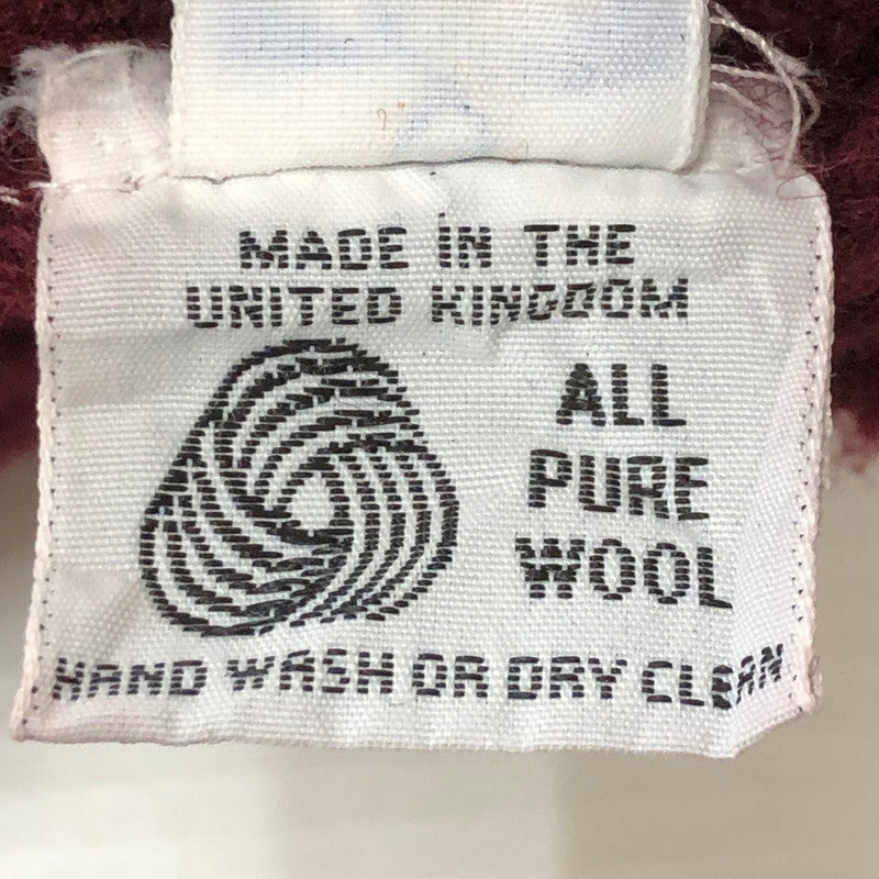 【現状渡し品】【メンズ】 Burberrys バーバリーズ 70～80's L/S WOOL KNIT VINTAGE 70-80年代 ロングスリーブ ウール ニット 長袖 トップス スコットランド製 ヴィンテージ 146-250704-KS-16-tei サイズ：表記なし カラー：ボルドー 万代Net店