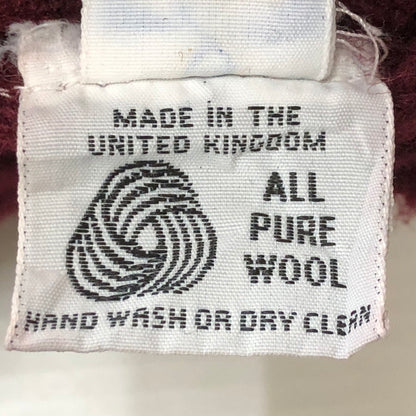 【現状渡し品】【メンズ】 Burberrys バーバリーズ 70～80's L/S WOOL KNIT VINTAGE 70-80年代 ロングスリーブ ウール ニット 長袖 トップス スコットランド製 ヴィンテージ 146-250704-KS-16-tei サイズ：表記なし カラー：ボルドー 万代Net店