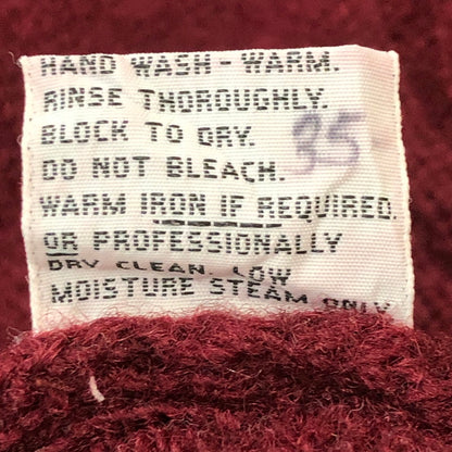 【現状渡し品】【メンズ】 Burberrys バーバリーズ 70～80's L/S WOOL KNIT VINTAGE 70-80年代 ロングスリーブ ウール ニット 長袖 トップス スコットランド製 ヴィンテージ 146-250704-KS-16-tei サイズ：表記なし カラー：ボルドー 万代Net店