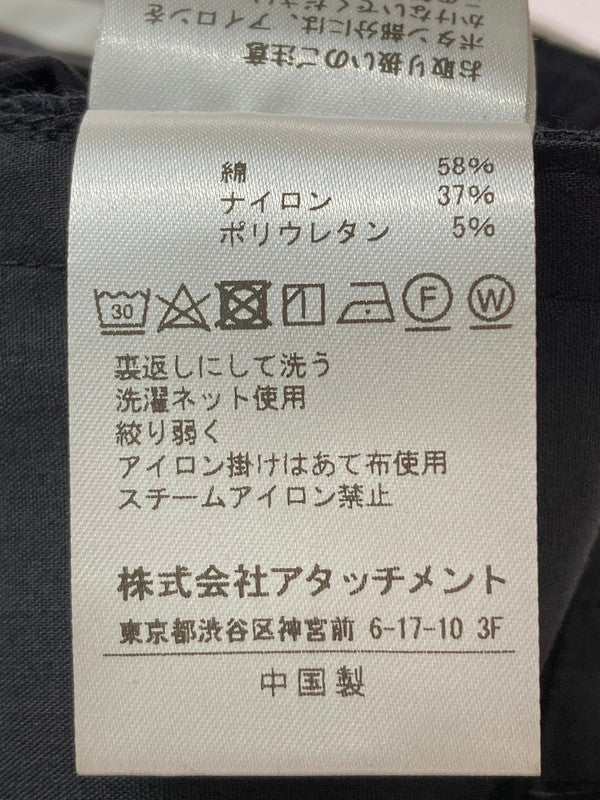 【中古美品】【メンズ】 ATTACHMENT アタッチメント AP21-026 22SS COMPRESSED COTTON JODHPURS パンツ ボトムス 151-240713-ks-09-min サイズ：1 カラー：ブラック 万代Net店