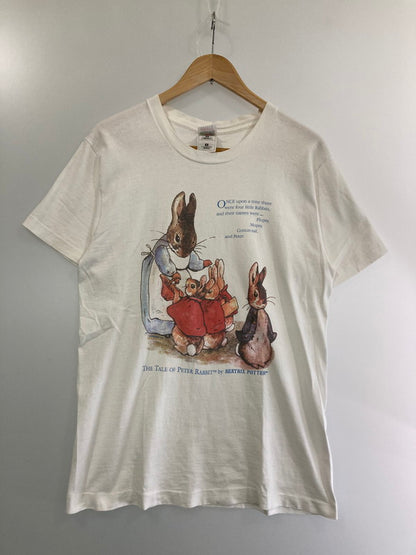 【中古品】【メンズ】  PETER RABBIT S/S PRINT TEE ピーターラビット ショートスリーブ プリントTシャツ 半袖Tシャツ トップス 146-240420-yn-20-min サイズ：M カラー：ホワイト 万代Net店