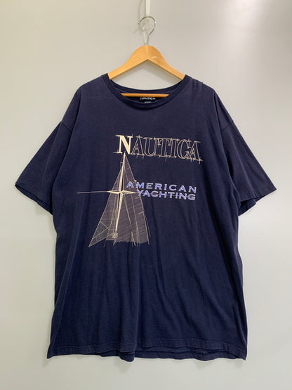 【現状渡し品】【メンズ】 NAUTICA ノーティカ AMERICAN YACHTING S/S TEE ショートスリーブTシャツ 半袖Tシャツ USA製 トップス 146-260617-yn-14-min サイズ：XL カラー：ネイビー 万代Net店