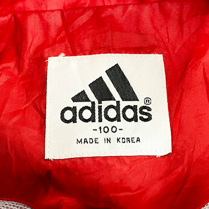 【中古品】【メンズ】 adidas アディダス 00S NYLON HOODIE ナイロンパーカー ジャケット アウター 146-240712-ay-38-izu サイズ：XL カラー：レッド×グレー 万代Net店