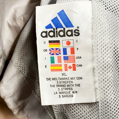 【中古品】【メンズ】 adidas アディダス 00S NYLON HOODIE ナイロンパーカー ジャケット アウター 146-240712-ay-38-izu サイズ：XL カラー：レッド×グレー 万代Net店