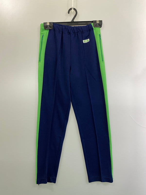 【中古品】【メンズ】 OLD PUMA オールド プーマ 80S TRACK PANT D-OS-1352 80年代 トラック パンツ ジャージ メンズ ボトムス 157-260615-em-35-min カラー：ネイビー/ライムグリーン 万代Net店