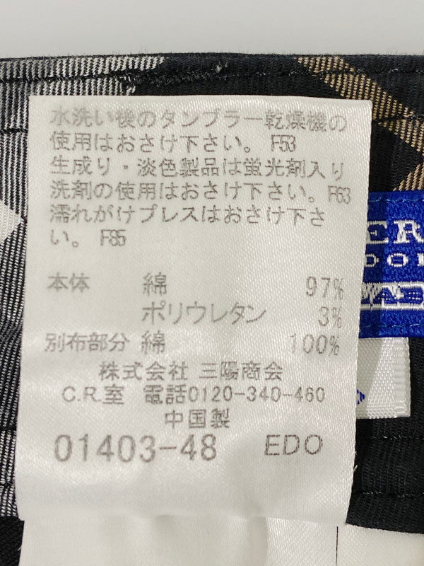 【中古品】【レディース】 BURBERRY BLUE LABEL バーバリーブルーレーベル FQF14-662-10 COTTON PANTS コットンパンツ ボトムス 151-240726-me-11-min サイズ：36 カラー：ブラック 万代Net店