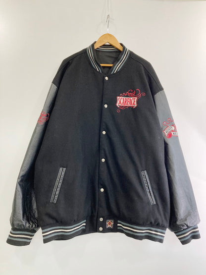 【中古品】【メンズ】  J.H.DESIGN SCARFACE LOOSE REVERSIBLE　STADIUM JACKET ジェイエイチデザイン レースリバーシブル スタジアムジャケット アウター ジャケット  146-240425-jt-08-min サイズ：4X カラー：ブラック 万代Net店