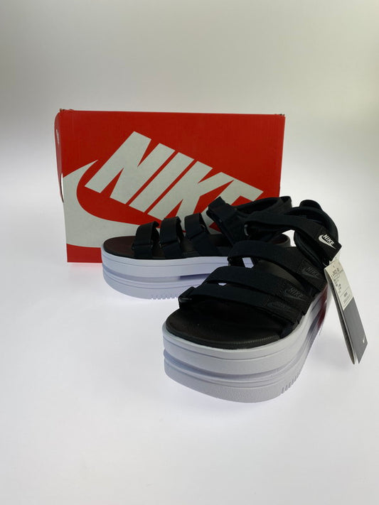 【中古美品】【レディース】 NIKE ナイキ ICON CLASSIC SANDAL DH0223-001 アイコン クラシック サンダル  靴 167-240423-jt-02-min サイズ：US 7 24.0cm カラー：BLACK/WHITE-WHITE 万代Net店