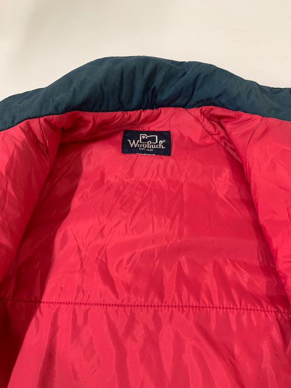 【現状渡し品】【メンズ】 WOOL RICH ウールリッチ 80’s 80年代 スタンドカラーナイロンコート アウター 146-260409-SH-48-min サイズ：不明 カラー：ブルーグリーン 万代Net店