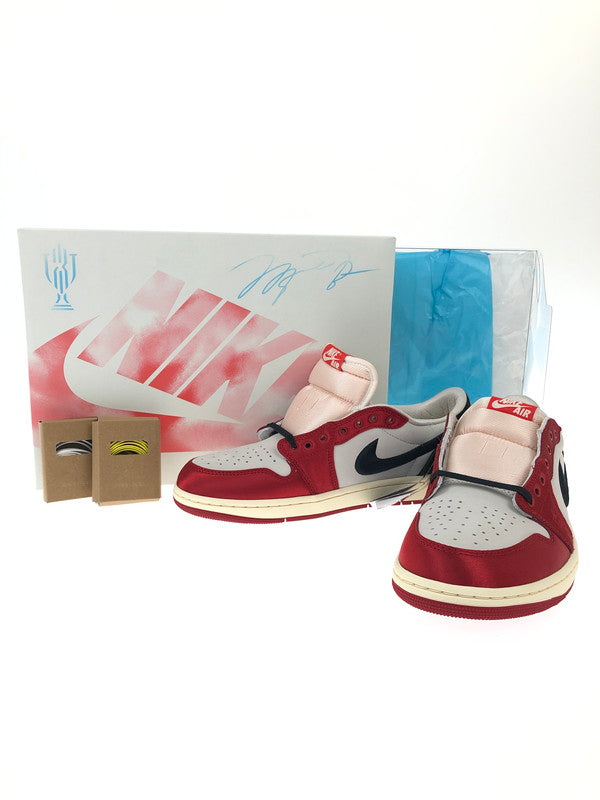 【中古美品】【メンズ】 NIKE ナイキ × TROPHY ROOM トロフィールーム 別注 コラボ AIR JORDAN 1 LOW OG FN0432-100 エアージョーダン1 ロー オリジナル スニーカー 靴 160-241212-SY-01-iwa サイズ：28.0cm カラー：SAIL/BLACK-VARSITY RED-MUSLIN 万代Net店