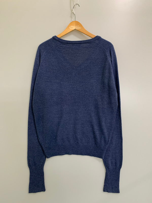 【中古品】【メンズ】 LACOSTE ラコステ V NECK KNIT ヴィンテージ 青ワニ ブイネック ニットセーター 146-260416-AS-25-min サイズ：M カラー：ネイビー 万代Net店