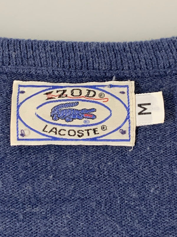 【中古品】【メンズ】 LACOSTE ラコステ V NECK KNIT ヴィンテージ 青ワニ ブイネック ニットセーター 146-260416-AS-25-min サイズ：M カラー：ネイビー 万代Net店